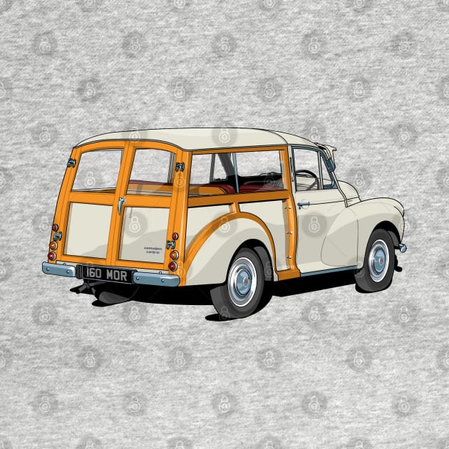 Morris Minor traveller in old english white by candcretro